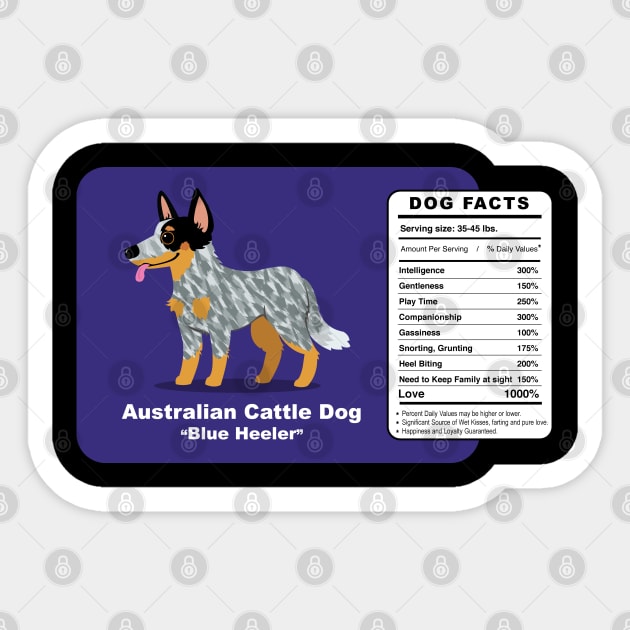 Australian Cattle Dog, Blue Heeler Sticker by Brash Ideas